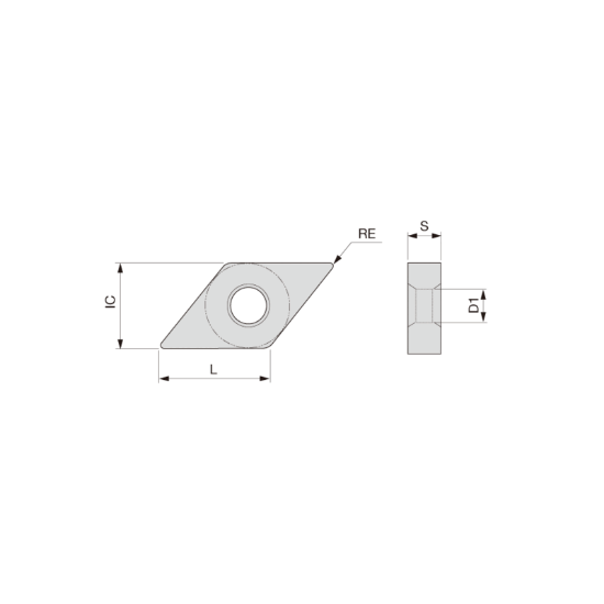 Picture of CANELA Tool DNMG441-CFTIN16 Turning 55.0° TURNING Insert TiCN + Al2O3