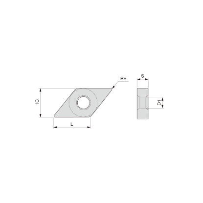 Picture of CANELA Tool DNMG332-CMRTIN22 Turning 55.0° TURNING Insert Aluminum Oxide