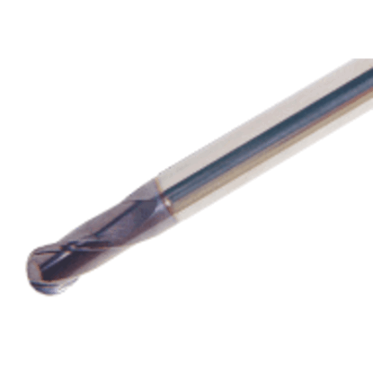 Picture of TUNGALOY TEB040A2-08C04M100 AH750 DIA 4MM SH 0.1575 LOC 0.3150 OAL 3.9370 End Mill Standard Flute Standard Helix Carbide TiAlN Single End Ball Nose TUNG MEISTER