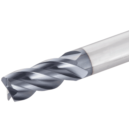 Picture of TUNGALOY TECK060H4M-12C06CF-R02C GH730 DIA 6MM SH 0.2362 LOC 0.4724 OAL 2.2441 End Mill Standard Flute Variable Helix Carbide TiCNO Single End Corner Radius 0.0079 0.20MM TUNG MEISTER