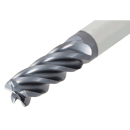 Picture of TUNGALOY TEC100E5L-25C10CF-72 AH725 DIA 10MM SH 0.3937 LOC 0.9843 OAL 2.8346 End Mill Standard Flute Standard Helix Carbide TiAlN Single End 45.0° Chamfer TUNG MEISTER