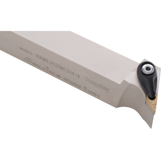 Picture of TUNGALOY AVQNR2525M1204-A Stick Tool 35.0° Insert EcoTurn Toolholders , Neg,Q/H style, 45deg Approach , Steel Square 0.984 Shank