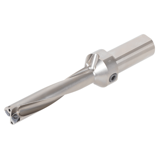 Picture of TUNGALOY TDXU-1812FS-05 1.812" TungDrill Twisted Indexable Insert Drill s with side & rear Coolant port, L/D = 5, Flat cotter