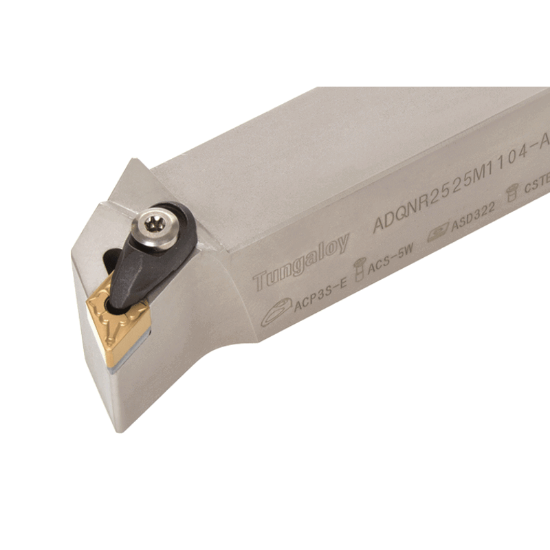Picture of TUNGALOY ADQNL1633-A Stick Tool 55.0° Insert EcoTurn Toolholders , Neg,Q/H style, 45deg Approach , Steel Square 1.000 Shank
