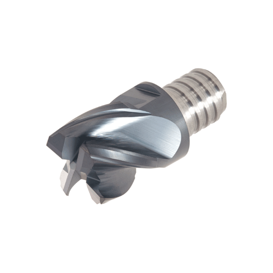 Picture of TUNGALOY VEE100L87R125IU04S15 AH725 DIA 1 SH T08 LOC 0.8660 OAL 1.4570End Mill,Replacable Head Standard Flute Standard Helix Carbide TiAlN Single End Corner Radius 0.1250 3.18MM TUNG MEISTER