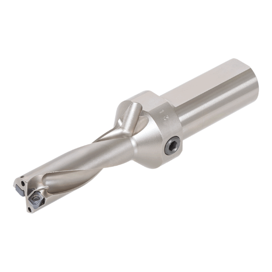 Picture of TUNGALOY TDXU-1500FS-03 1-1/2" TungDrill Twisted Indexable Insert Drill s with side & rear Coolant port, L/D = 3, Flat cotter