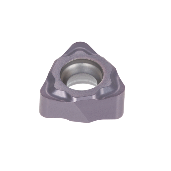 Picture of TUNGALOY WXHU040305R-MJ AH110 Milling Insert Back Draft AlTiN Carbide 0.019 Corner Radius