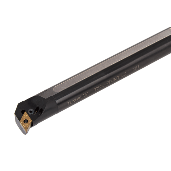 Picture of TUNGALOY T50W-PDUNR15C Boring Bar 55.0° Insert Neg,U style, 93deg Approach , Steel Round 1.968 Shank