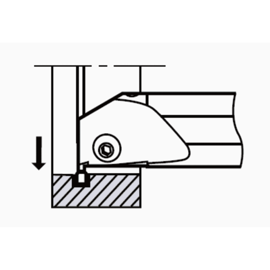 Picture of TUNGALOY S25R-CGTR30 Clamp Down Grooving,Groove Turning Boring Bar Steel Round 0.984 Shank
