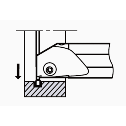 Picture of TUNGALOY S25R-CGTR40 Clamp Down Grooving,Groove Turning Boring Bar Steel Round 0.984 Shank