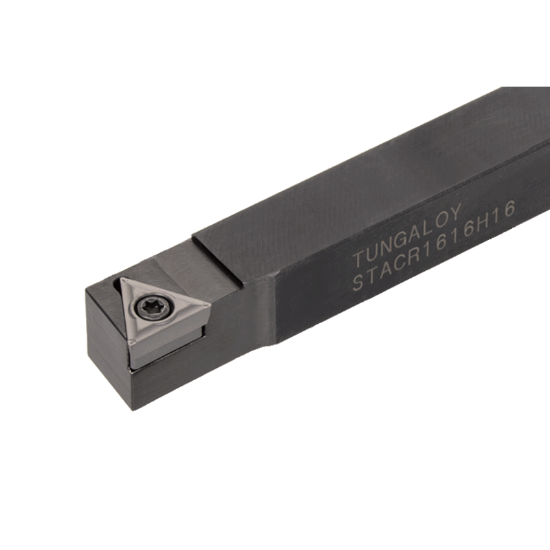 Picture of TUNGALOY STACR1616H16 Swiss Stick Tool Triangle Insert Posi,A style, 91deg Approach , Steel Square 0.629 Shank