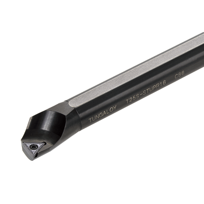 Picture of TUNGALOY T25S-STUPR16C-D27 Boring Bar Triangle Insert Posi,U style, 95deg Approach , Steel Round 0.984 Shank