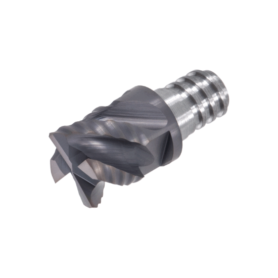 Picture of TUNGALOY VEE100L07.0C30R04S06 AH725 DIA 10MM SH T12 LOC 0.2756 OAL 0.5118End Mill,Replacable Head Carbide TiAlN Single End 45.0° Chamfer TUNG MEISTER