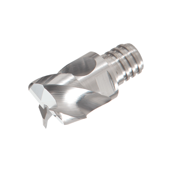 Picture of TUNGALOY VEE062L39R125AU03S10 KS15F DIA 5/8 SH T06 LOC 0.3906 OAL 0.8100End Mill,Replacable Head Standard Flute High Helix Carbide Uncoated Single End Corner Radius 0.1250 3.18MM TUNG MEISTER