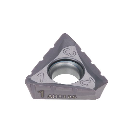 Picture of TUNGALOY TOMT150608PDER-NMJ AH3135 Milling Insert Triangle AlTiN Carbide 0.031 Corner Radius
