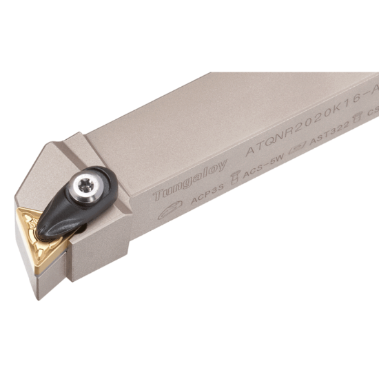 Picture of TUNGALOY ATQNL123-A Stick Tool Triangle Insert Neg,Q/H style, 45deg Approach , Steel Square 0.750 Shank