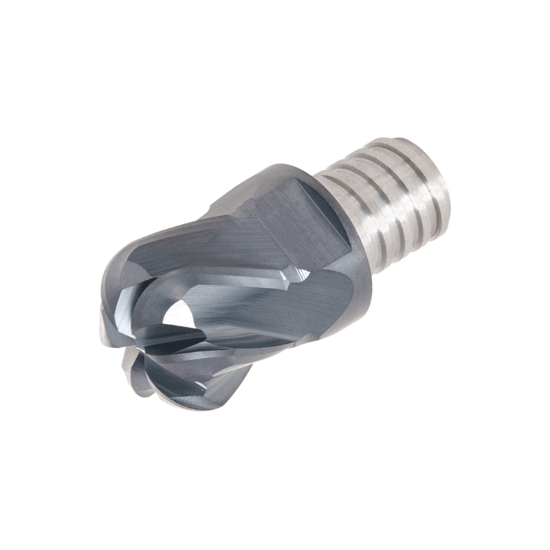 Picture of TUNGALOY VRD037L19R125-U06S06 AH725 DIA 3/8 SH T06 LOC 0.1900 OAL 0.5100End Mill,Replacable Head Standard Flute Standard Helix Carbide TiAlN Single End Corner Radius 0.1250 3.18MM TUNG MEISTER