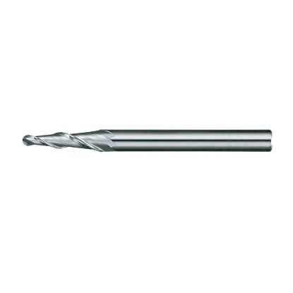 Picture of AWARD BR-813 DIA 1/2 SH 1.2500 LOC 3.2500 OAL 5.7500 End Mill Taper Flute HSS Uncoated Single End Ball Nose