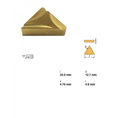 Picture of CANELA Tool TPUX322LTIN25 Turning Insert Triangle TiN + TiC + TiN