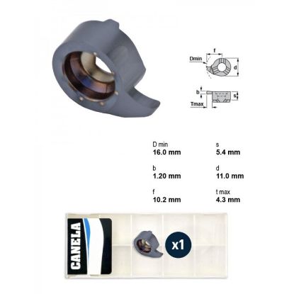 Picture of CANELA Tool RS016.0110TL20 Grooving Insert Swiss TiAIN 0.047 Radius