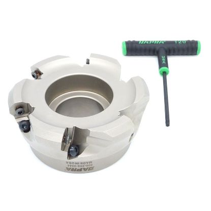 Picture of DAPRA TRSM450-150-R6-6 Button Cutter,Face Mill 4.500 Cutter Diameter Face Mill 1.500 Shank 2.000 OAL 6 Flute