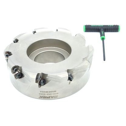 Picture of DAPRA TRSM600-200-R5-10 Button Cutter,Face Mill 6.000 Cutter Diameter Face Mill 2.000 Shank 2.000 OAL 10 Flute