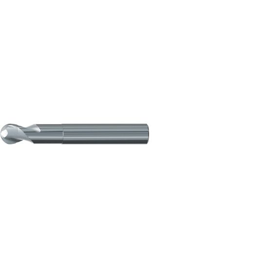 Picture of EMUGE 1921.05 DIA 1/2 SH 0.50 LOC 0.3750 OAL 3.2500 End Mill Standard Flute Standard Helix Carbide Uncoated Single End Ball Nose Alu-Cut
