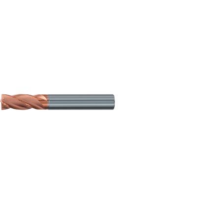 Picture of EMUGE 1998A.010 DIA 10MM SH 0.3937 LOC 0.8661 OAL 2.8346 End Mill Standard Flute Variable Helix Carbide TiAlN Single End Square Sharp TOP-Cut