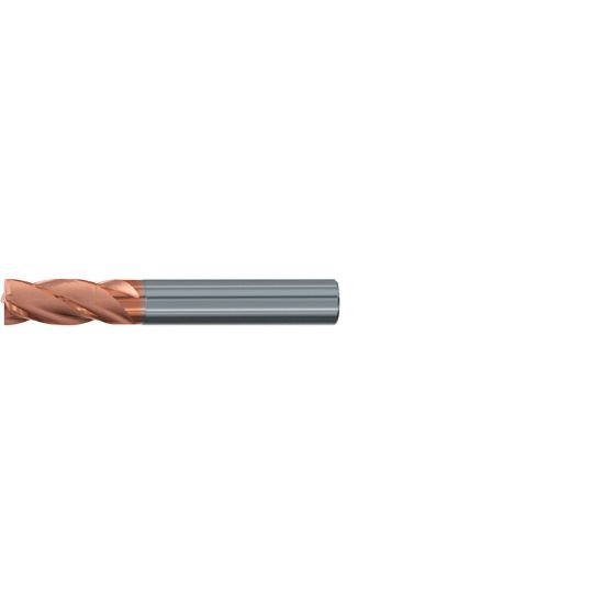 Picture of EMUGE 1998A.010 DIA 10MM SH 0.3937 LOC 0.8661 OAL 2.8346 End Mill Standard Flute Variable Helix Carbide TiAlN Single End Square Sharp TOP-Cut