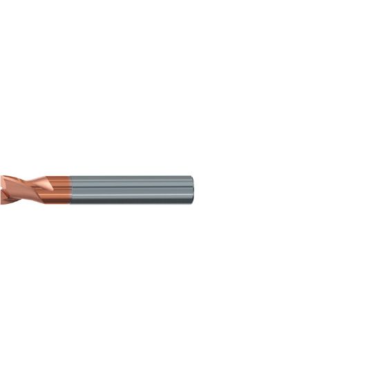 Picture of EMUGE 2510A.007 DIA 7MM SH 0.3150 LOC 0.7087 OAL 2.2835 End Mill Standard Flute Variable Helix Carbide TiAlN Single End Square Sharp TOP-Cut