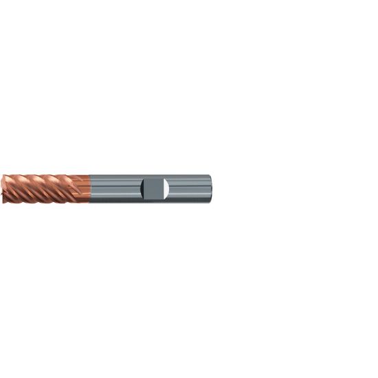 Picture of EMUGE 2523A.016 DIA 16MM SH 0.6299 LOC 1.2598 OAL 3.6220 End Mill Standard Flute Variable Helix Carbide TiAlN Single End Square Sharp TOP-Cut