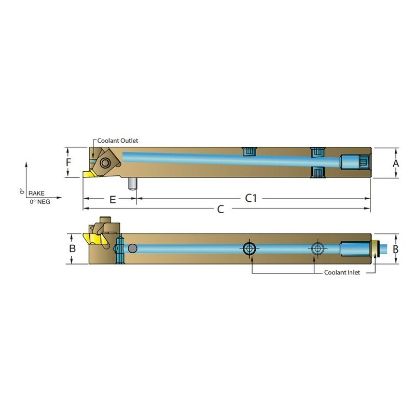 Picture of DORIAN ANSL1212-H02 Stick Tool Top Notch Type Square 0.472 Shank 3.940 OAL
