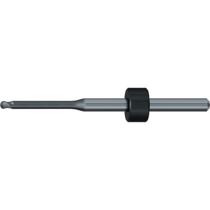 Picture of EMUGE 2600DR.200320 DIA 2MM SH 0.1181 LOC 0.7874 OAL 1.8504 End Mill Ball Nose Carbide Diamond Single End Ball Nose Dental Mills
