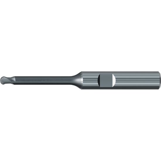 Picture of EMUGE 2601D.300624 DIA 3MM SH 0.2362 LOC 0.9449 OAL 2.0866 End Mill Ball Nose Carbide Diamond Single End Ball Nose Dental Mills