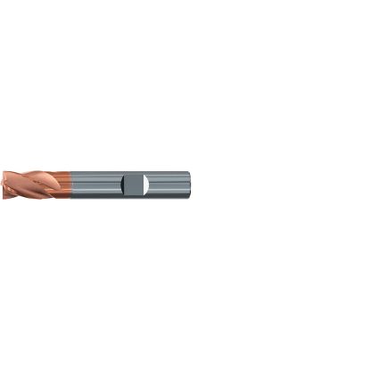 Picture of EMUGE 1917A.0375 DIA 3/8 SH 0.3750 LOC 0.5312 OAL 2.50 End Mill Standard Flute Variable Helix Carbide TiAlN Single End Square Sharp TOP-Cut