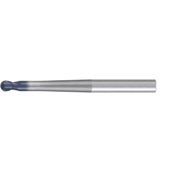 Picture of EMUGE 1960A.10810 DIA 8MM SH 0.3937 LOC 0.2756 OAL 4.7244 End Mill Standard Flute Standard Helix Carbide TiAlN Single End Ball Nose TOP-Cut