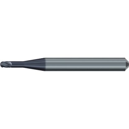 Picture of EMUGE 2628A.150608 DIA 1.50MM SH 0.2362 LOC 0.3150 OAL 2.244 End Mill Corner Radius Carbide TiAlN Single End Corner Radius 0.0295 0.75MM Dental Mills