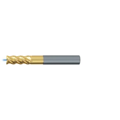 Picture of EMUGE 2656TZ.020 DIA 20MM SH 0.7874 LOC 1.4961 OAL 4.9606 End Mill Standard Flute Coolant High Helix Carbide TiN + TiAIN Single End Square Sharp TiNox-Cut