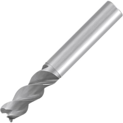 Picture of EMUGE 2546.01603 DIA 16MM SH 0.6299 LOC 1.2598 OAL 3.6220 End Mill Standard Flute Variable Helix Carbide Uncoated Single End Corner Radius 0.1181 3.00MM Alu-Cut