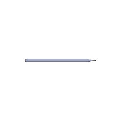 Picture of CRYSTALLUME P820-200338-1 End Mill Ball Nose High Helix Mold Makers Sharp End 0.019 Diameter 0.118 Shank 2.440 OAL 0.098 LOC2 Flute Diamond