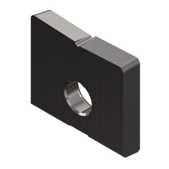 Picture of DAPRA FBR-0375-N-FP-GLH-R1/32 Milling Insert Flat Bottom 0.031 Corner Radius AlCrN