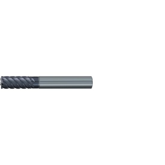 Picture of EMUGE 2817A.0625 DIA 5/8 SH 0.6250 LOC 1.2500 OAL 3.50 End Mill Standard Flute High Helix Carbide TiAlN Single End Corner Radius 0.0500 1.27MM Hard-Cut