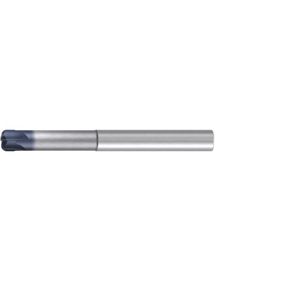 Picture of EMUGE 2832A.010 DIA 10MM SH 0.3937 LOC 0.2362 OAL 3.9370 End Mill Torus Standard Helix Carbide TiAlN Single End Corner Radius 0.0984 2.50MM Hard-Cut