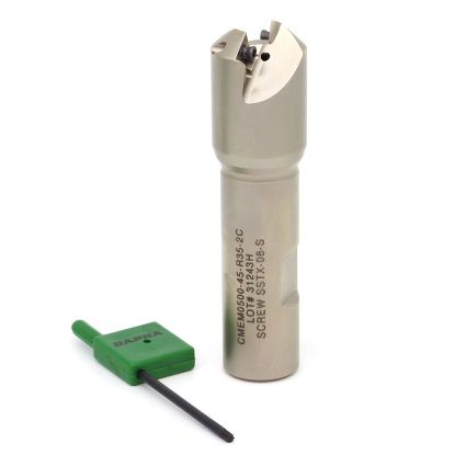 Picture of DAPRA CMEM0500-45-R35-2 45.0°, Chamfer Mill 0.500 Cutter Diameter Weldon 0.750 Shank 3.500 OAL 2 Flute