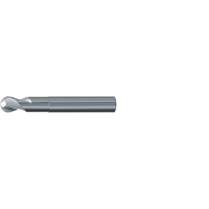 Picture of EMUGE 1921.01 DIA 10MM SH 0.3937 LOC 0.3150 OAL 2.8346 End Mill Standard Flute Standard Helix Carbide Uncoated Single End Ball Nose Alu-Cut