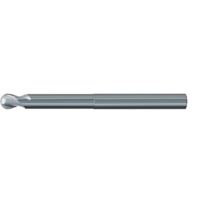 Picture of EMUGE 1943.01 DIA 10MM SH 0.3937 LOC 0.3150 OAL 4.7244 End Mill Standard Flute Standard Helix Carbide Uncoated Single End Ball Nose Alu-Cut