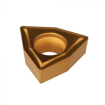 Picture of DORIAN WCGT 21.51 UEU DUP35RT Turning Insert Trigon 0.015 Corner Radius Carbide TiAIN + WC + C