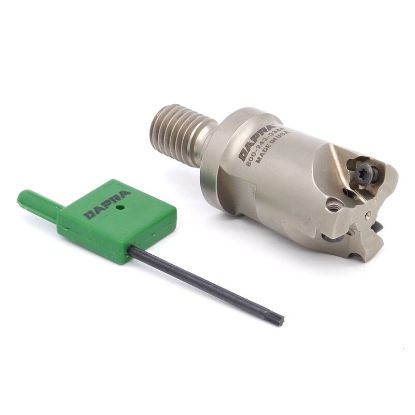 Picture of DAPRA HFEM100-MOD-R2-3C Feed Mill 1.000 Cutter Diameter Screw On M12 Shank 2.375 OAL 3 Flute