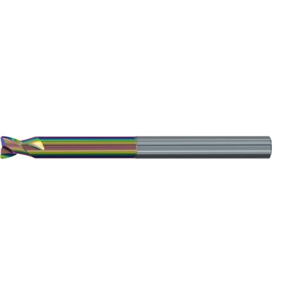 Picture of EMUGE 1941R.003 DIA 3MM SH 0.2362 LOC 0.1378 OAL 3.1496 End Mill Torus Standard Helix Carbide CrN Single End Corner Radius 0.0197 0.50MM Alu-Cut