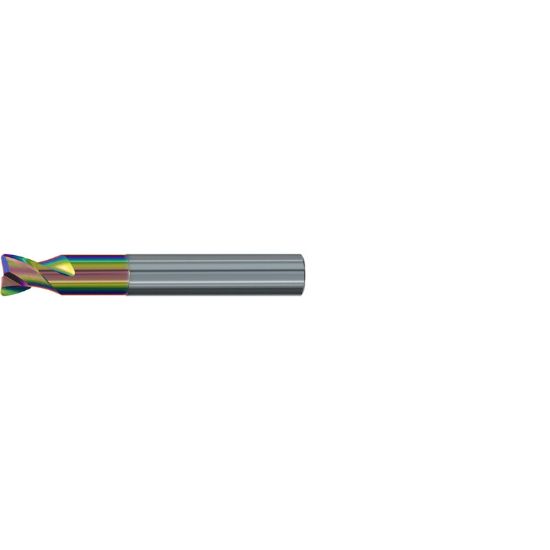 Picture of EMUGE 1942R.0375 1942R.0375 DIA 3/8 SH 0.3750 LOC 0.3125 OAL 2.7500 End Mill Torus Standard Helix Carbide CrN Single End Corner Radius 0.0391 0.99MM Alu-Cut